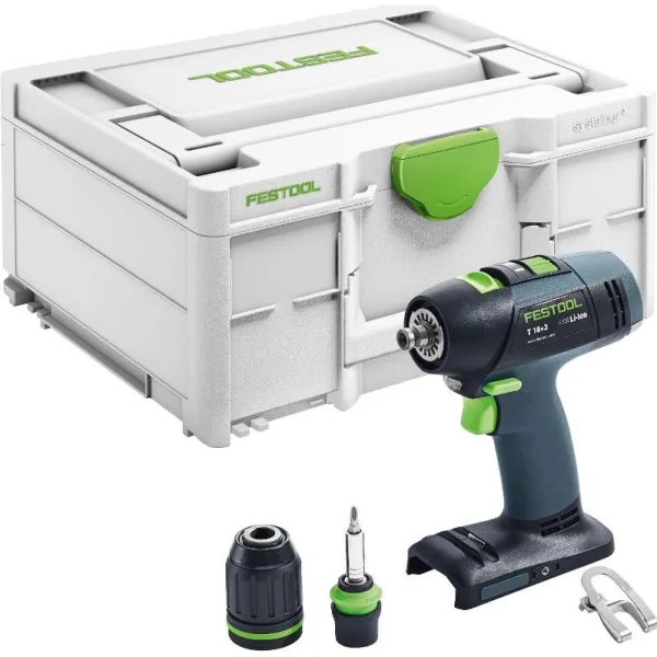 Festool Akku-porakone/ruuvinväännin T 18+3-Basic Systainer3:ssa