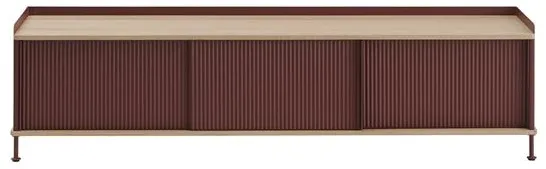 Muuto Enfold Sivupöytä 186x45 Tammi/Deep Red